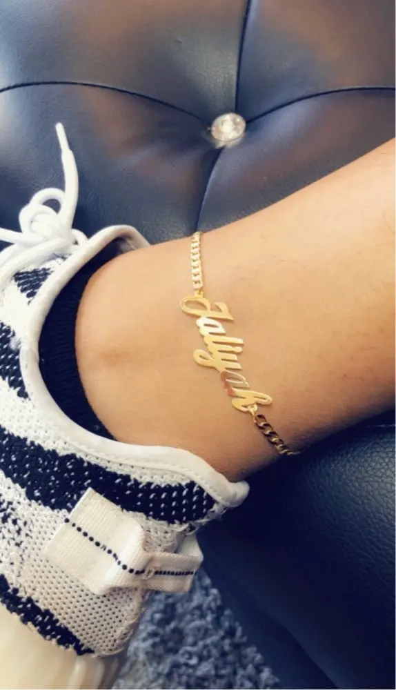 Anklet Bracelet Women Jewelry Name Namepalte Anklet Leg Jewelry Custom Vintage Name Ankle Foot Anniversary Gift Anklet for Women
Anklet Bracelet Women Jewelry Name Namepalte Anklet Leg Jewelry Custom Vintage Name Ankle Foot Anniversary Gift Anklet for Women