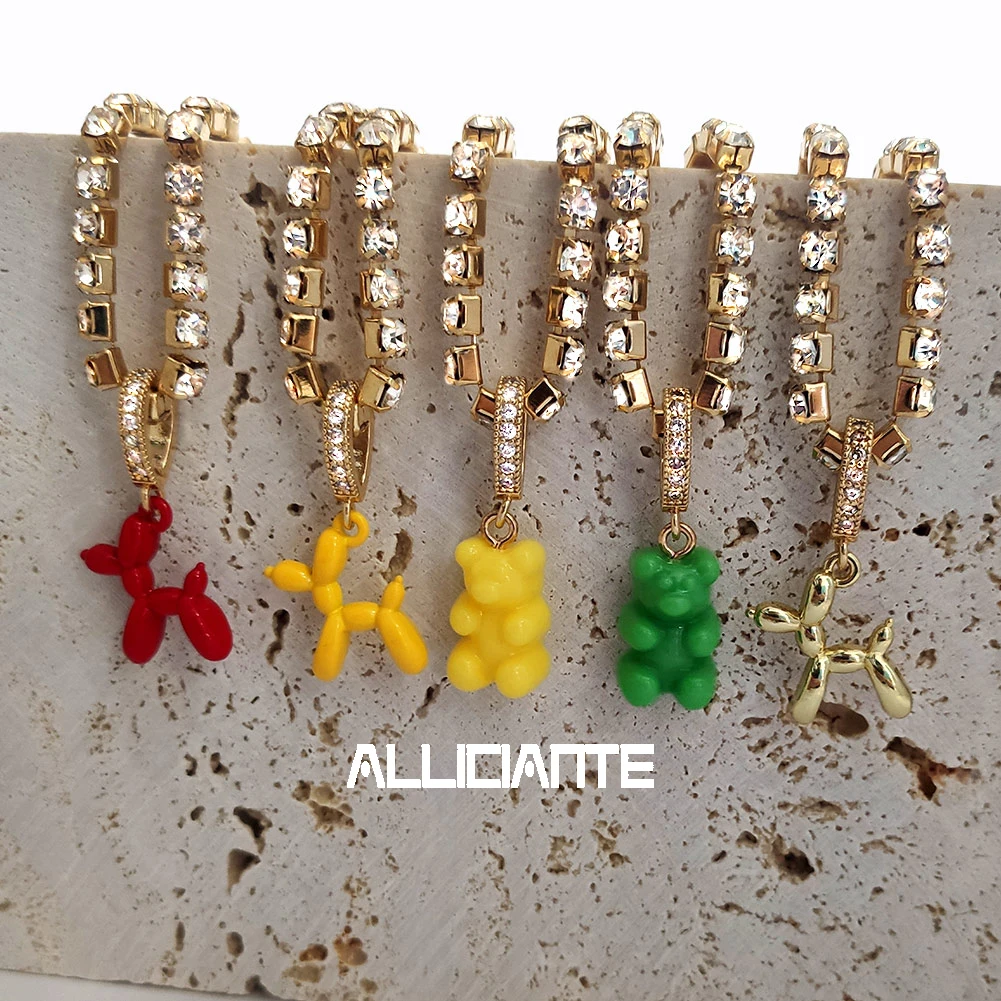 Ins New Gummy Bear Balloon Dog Animal Charm Zircon Crystal Bracelets For Women Bling Fashion Bracelet Boho Beach Party Jewelry
Ins New Gummy Bear Balloon Dog Animal Charm Zircon Crystal Bracelets For Women Bling Fashion Bracelet Boho Beach Party Jewelry