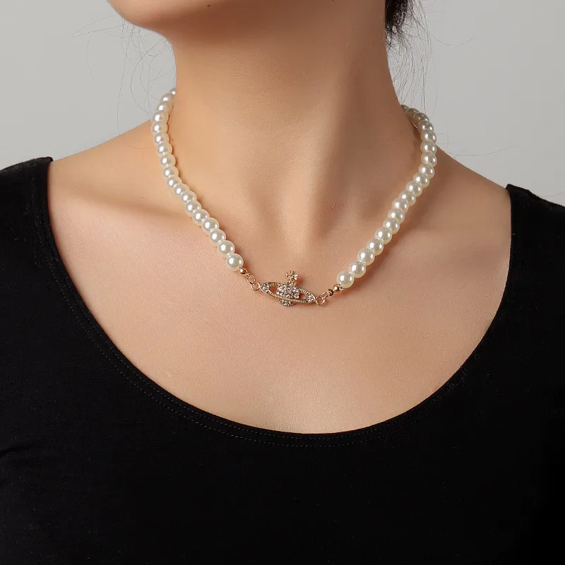 2021 Trend Planet Pearl Necklaces For Women Crystal Short Beaded Chain Necklace Romantic Wedding Jewelry Set Pendant Choker Gift
2021 Trend Planet Pearl Necklaces For Women Crystal Short Beaded Chain Necklace Romantic Wedding Jewelry Set Pendant Choker Gift
