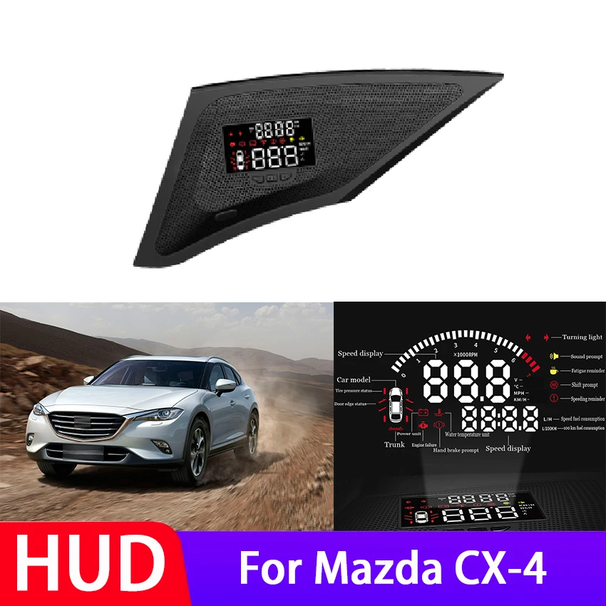 

Высокое качество авто HUD Дисплей цифровой спидометр для AMazda CX-4 вождения Sn БД данных проектор лобовое стекло