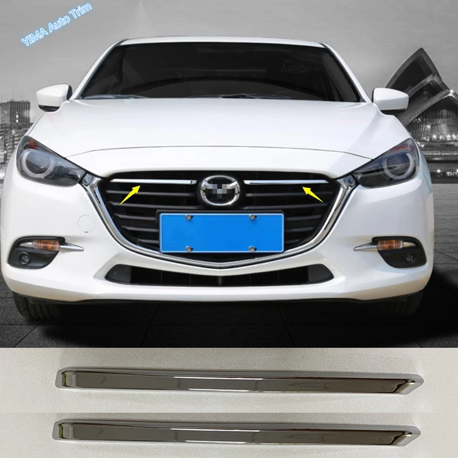 Lapetus Chrome Bright Style Front Grille Grill Protector Strip Cover Trim ABS 2Pcs For Mazda 3 AXELA Hatchback Sedan 2017 2018
Lapetus Chrome Bright Style Front Grille Grill Protector Strip Cover Trim ABS 2Pcs For Mazda 3 AXELA Hatchback Sedan 2017 2018