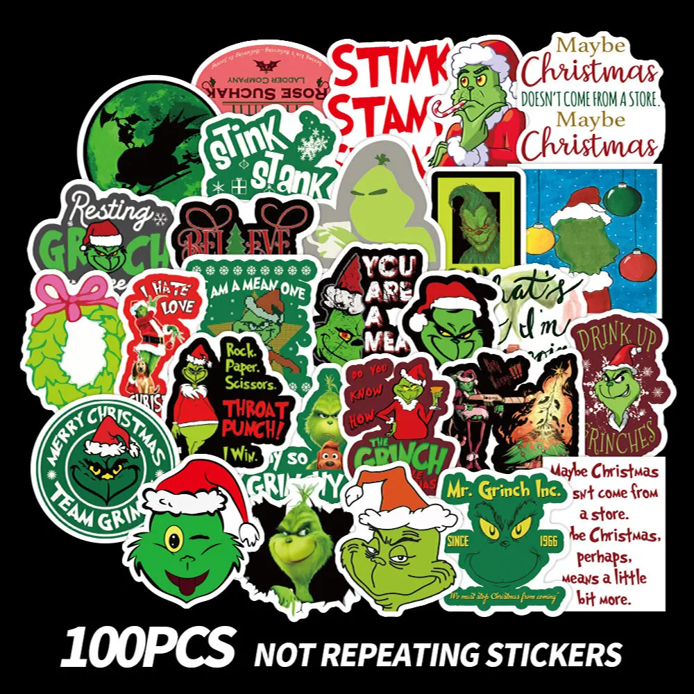 10/30/50Pcs Christmas Grinch Graffiti Stickers Children's Toys Suitcase Guitar Waterproof Stickers Wholesale Foreign Trade
10/30/50Pcs Christmas Grinch Graffiti Stickers Children's Toys Suitcase Guitar Waterproof Stickers Wholesale Foreign Trade