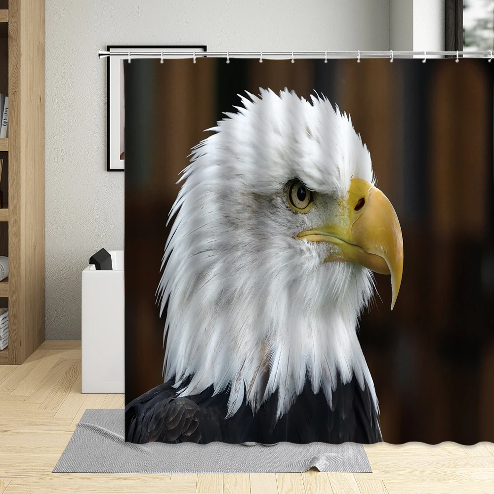 Bald Eagle Bathroom Decor Falcon Animal Printing Wall Decoration Shower Curtain Polyester Fabric Waterproof Curtains With Hooks 
Bald Eagle Bathroom Decor Falcon Animal Printing Wall Decoration Shower Curtain Polyester Fabric Waterproof Curtains With Hooks