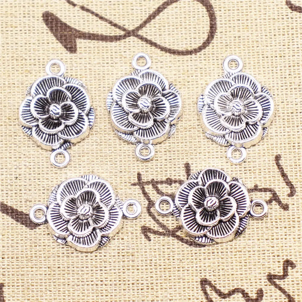 Jewelry Making Supplies Bracelet Charms 25x17mm Flower Connector Jewelry Findings 10pcs
Jewelry Making Supplies Bracelet Charms 25x17mm Flower Connector Jewelry Findings 10pcs