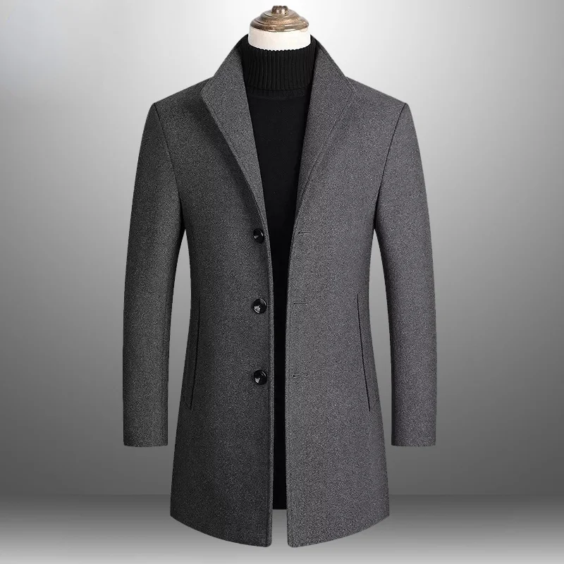 Men Casual Thick Coat Solid Color Man Wool Jacket Clothing Wool Blends Male Fashion Coat Clothing Autumn Winter High Quality New
Men Casual Thick Coat Solid Color Man Wool Jacket Clothing Wool Blends Male Fashion Coat Clothing Autumn Winter High Quality New