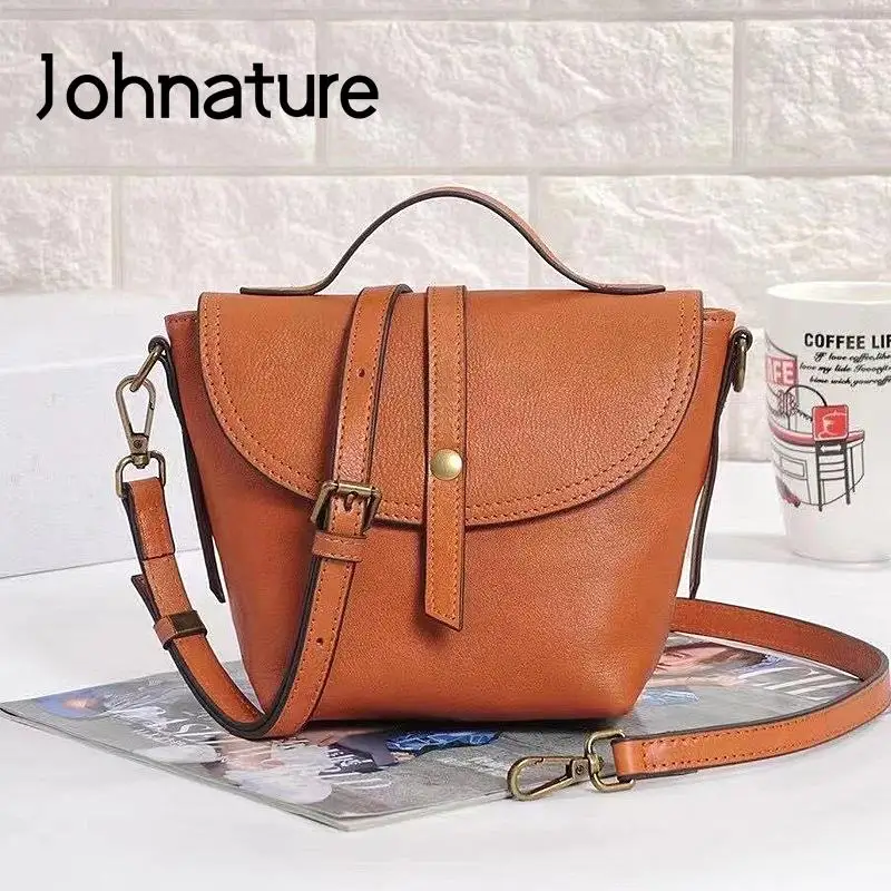 Johnature Leisure Shoulder Bags Genuine Leather Women Small Bag Versatile Natural Soft Cowhide Shoulder & Crossbody Bags
Johnature Leisure Shoulder Bags Genuine Leather Women Small Bag Versatile Natural Soft Cowhide Shoulder & Crossbody Bags