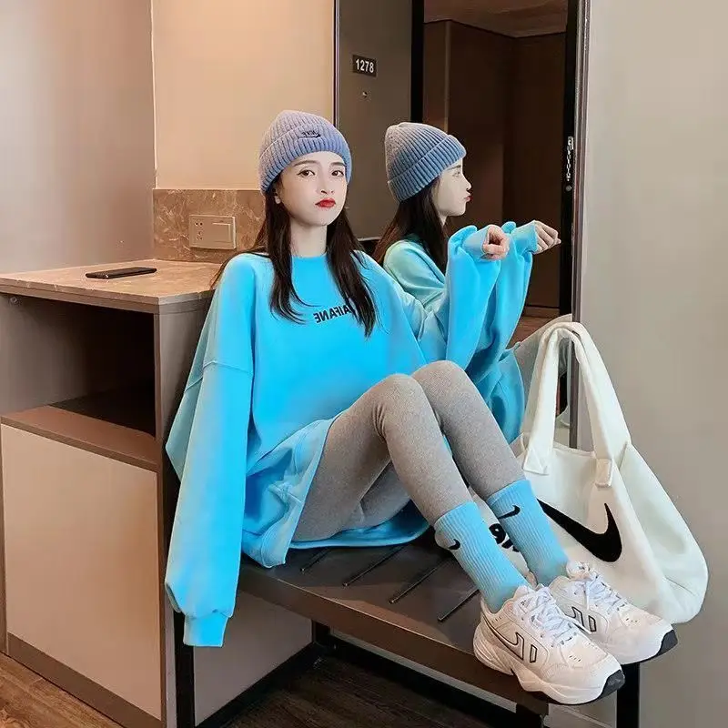 HOT Spring and Autumn Women's hoodie Korean version StudentColor matching Long sleeve top Round neck Lovely All-match Fashion
HOT Spring and Autumn Women's hoodie Korean version StudentColor matching Long sleeve top Round neck Lovely All-match Fashion