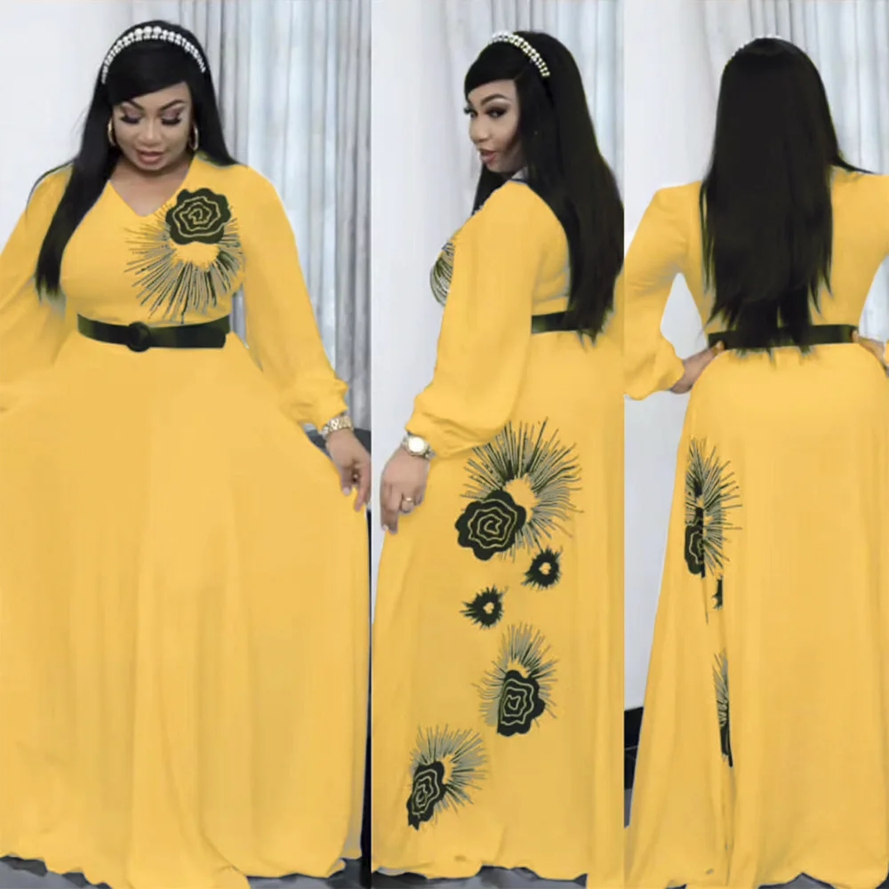 2021 New African Print Dresses For Women Chiffon Kaftan Abayas Ankara Dashiki Dress Long Sleeve Elegant Ladies Clothes Boubou
2021 New African Print Dresses For Women Chiffon Kaftan Abayas Ankara Dashiki Dress Long Sleeve Elegant Ladies Clothes Boubou