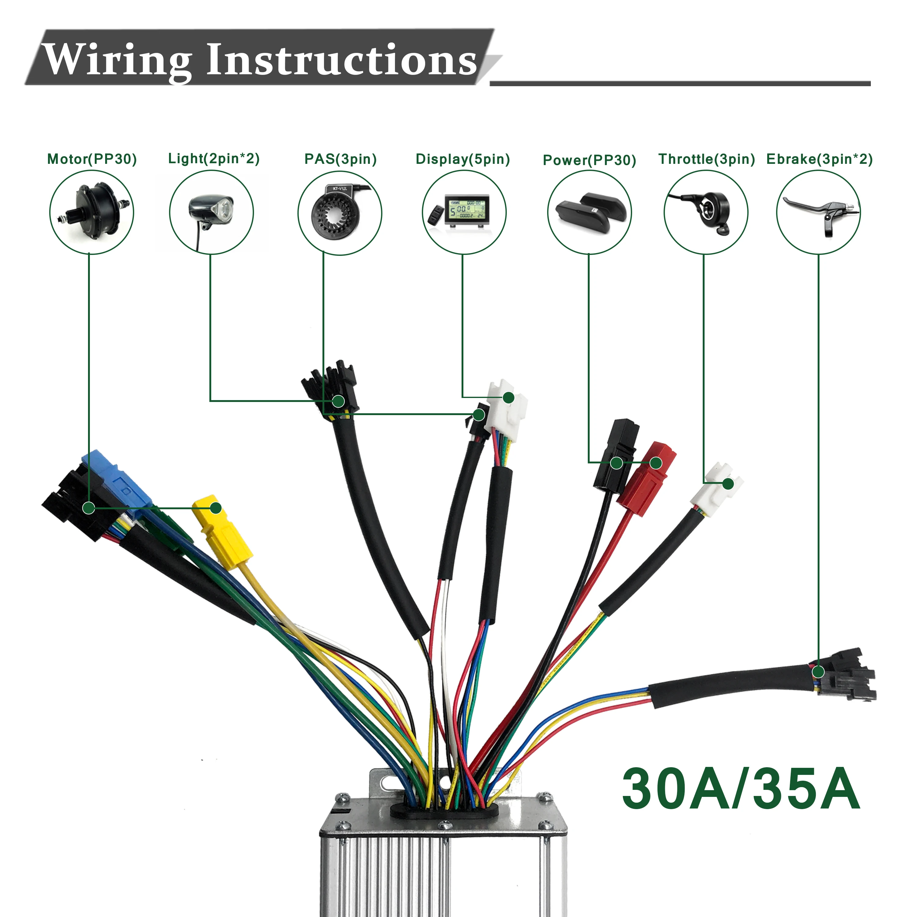 Ejoyqi ebike Controller 36V 250W 350W 48V 500W 750W 1000W 1500W Waterproof Electric Bicycle ebike Controller with Light Function
Ejoyqi ebike Controller 36V 250W 350W 48V 500W 750W 1000W 1500W Waterproof Electric Bicycle ebike Controller with Light Function