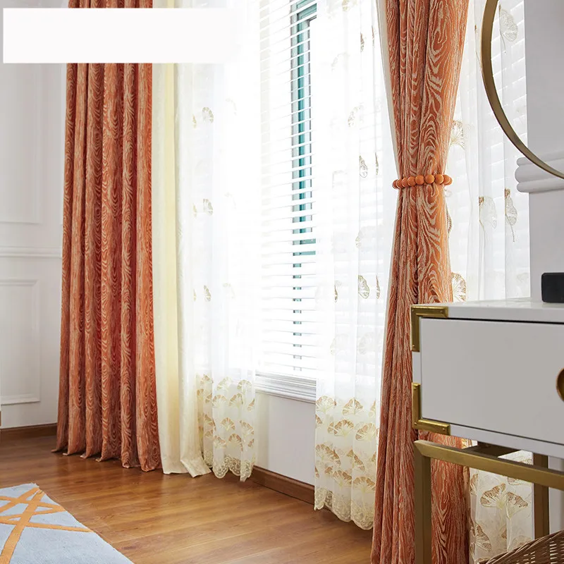 Custom curtain Nordic Texture Jacquard Splicing orange Beige livingroom shading bedroom blackout curtain tulle yarn drape M944
Custom curtain Nordic Texture Jacquard Splicing orange Beige livingroom shading bedroom blackout curtain tulle yarn drape M944