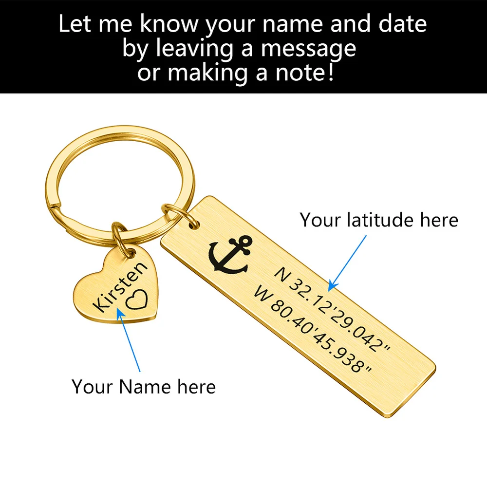 Valentines Gift Key Chains Girlfriend Boyfriend Couples Keychain Engraved Name and Latitude Lover Stainless Steel Keyring
Valentines Gift Key Chains Girlfriend Boyfriend Couples Keychain Engraved Name and Latitude Lover Stainless Steel Keyring
