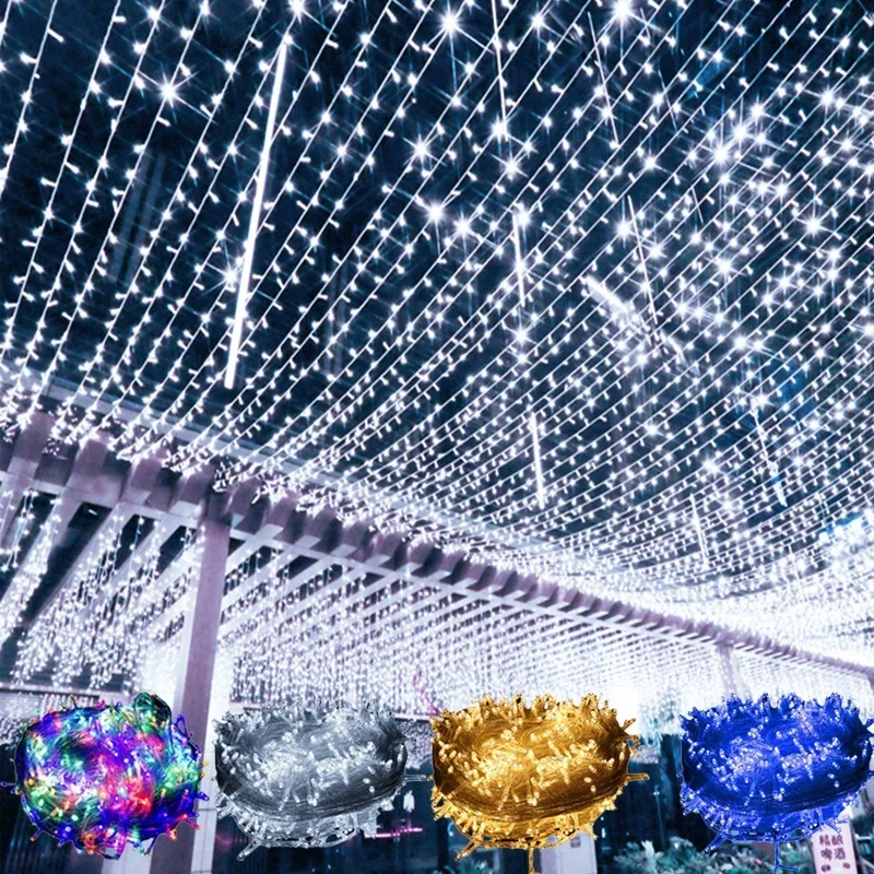 Outdoor Christmas Fairy Lights led String lights 20-800LED Luces For Garden Holiday Xmas Tree Garland Wedding Decoration 
Outdoor Christmas Fairy Lights led String lights 20-800LED Luces For Garden Holiday Xmas Tree Garland Wedding Decoration