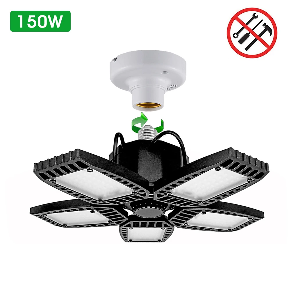 LED Five Leaf Garage Light Foldable Garage Ceiling Lamp Deformation Basement Indoor outdoor garden Flood light led landscape
LED Five Leaf Garage Light Foldable Garage Ceiling Lamp Deformation Basement Indoor outdoor garden Flood light led landscape