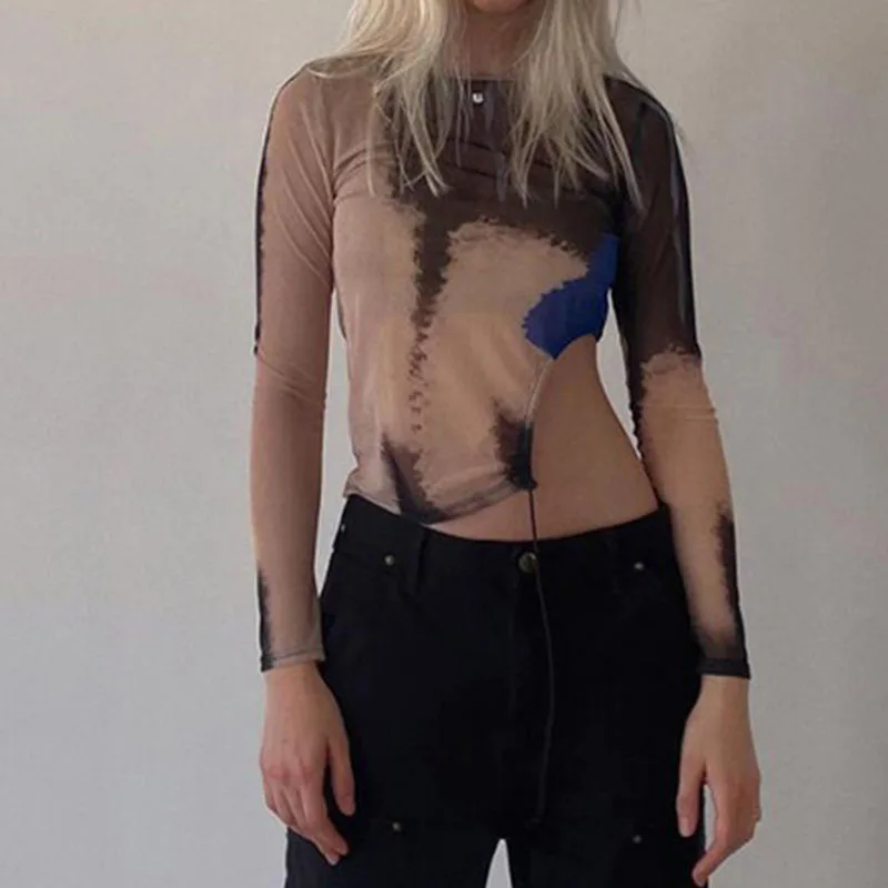 Shirring T-Shirts Drawstring Tie Dye Slim Long Sleeve Crop Tops Women Clothes Autumn Aesthetic Fashion Casual Mesh Y2k Tees Top
Shirring T-Shirts Drawstring Tie Dye Slim Long Sleeve Crop Tops Women Clothes Autumn Aesthetic Fashion Casual Mesh Y2k Tees Top