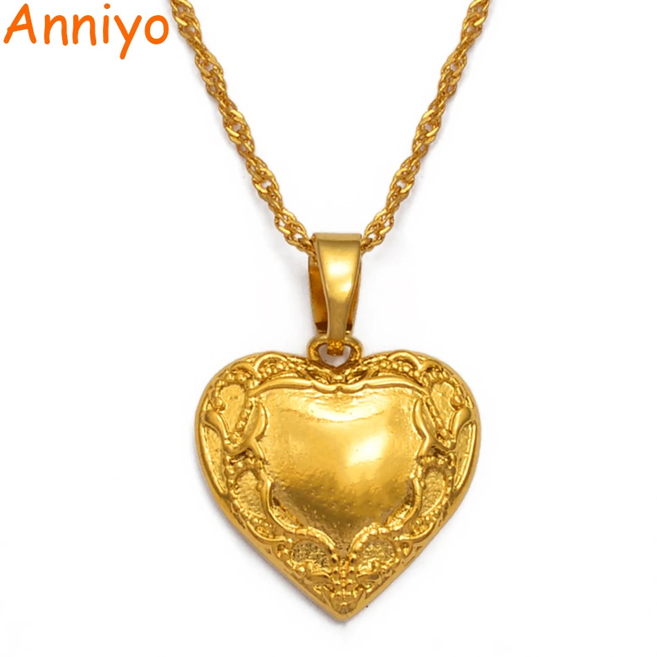 Anniyo Heart Pendant Necklaces Romantic Jewelry Gold Color for Womens Girls Wedding Gift Girlfriend Wife Gifts #225306
Anniyo Heart Pendant Necklaces Romantic Jewelry Gold Color for Womens Girls Wedding Gift Girlfriend Wife Gifts #225306