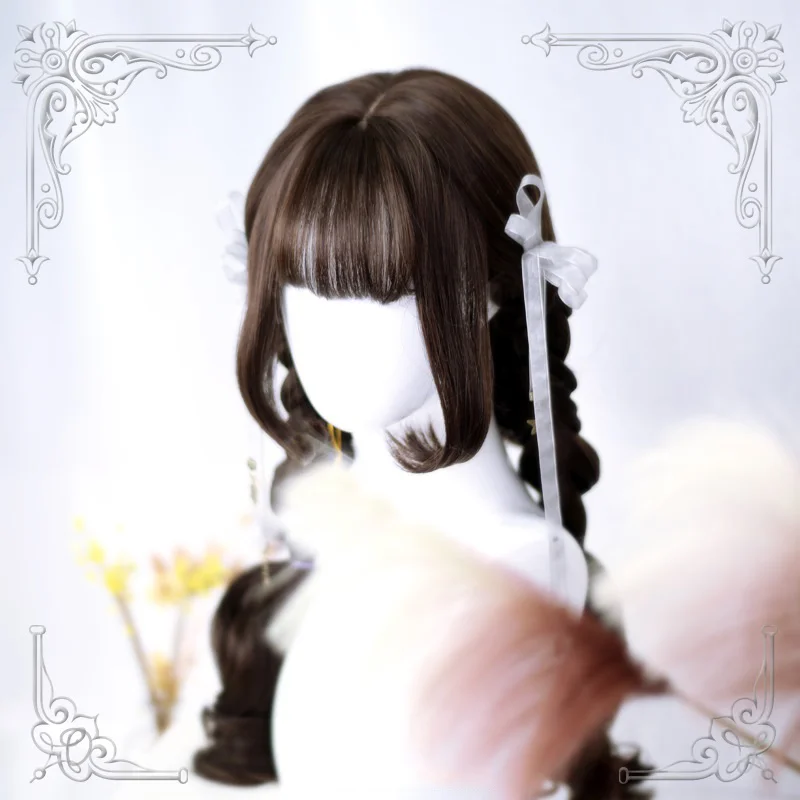 Ye's Lolita Wig High Quality Lolita Black Tea Air Bangs Female Loveliness 70CM+ Long Curly Hair Wig Cosplay Party Daily Can Wear
Ye's Lolita Wig High Quality Lolita Black Tea Air Bangs Female Loveliness 70CM+ Long Curly Hair Wig Cosplay Party Daily Can Wear
