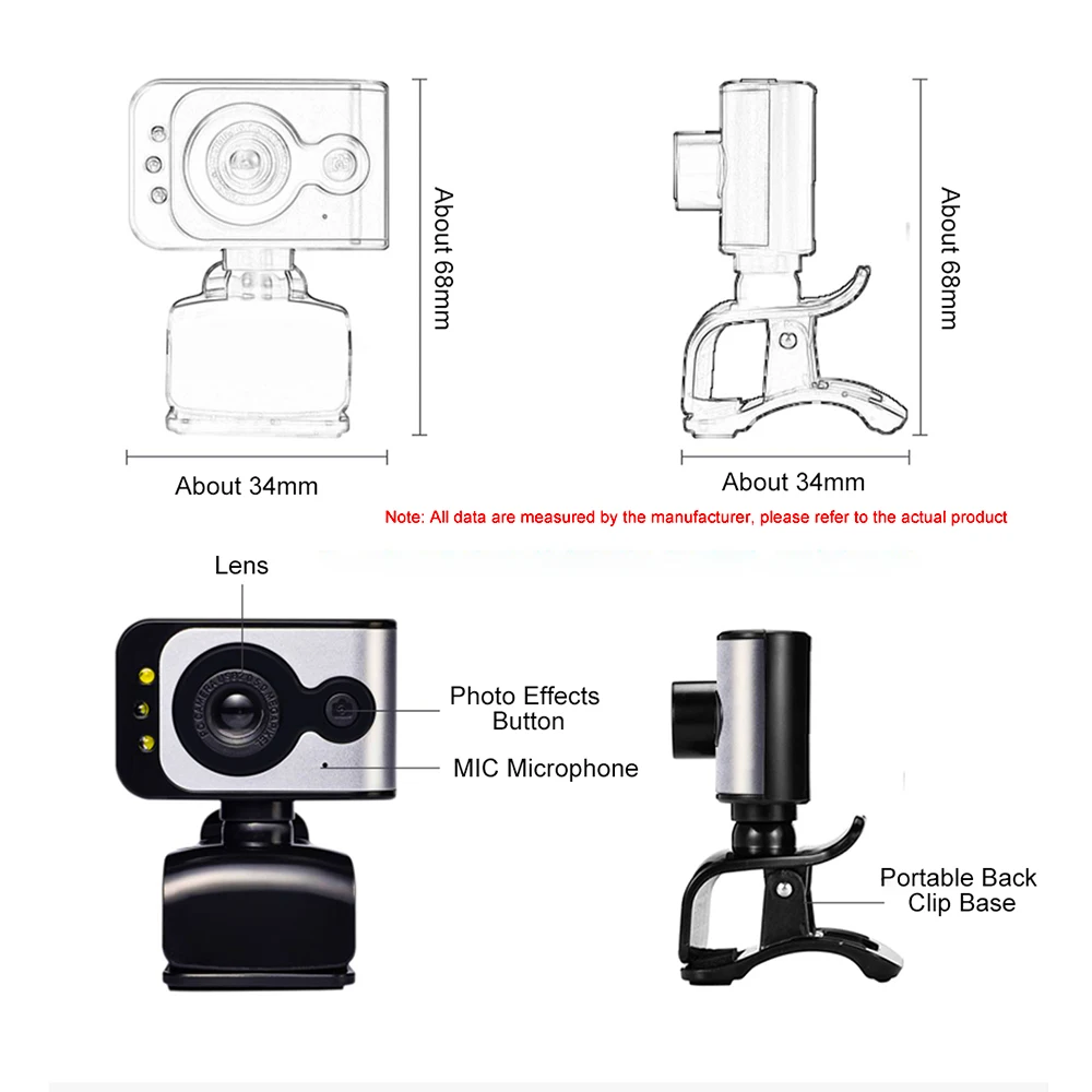 Webcam 12MP HD USB PC Camera Night Vision Function USB 2.0 Built-in Microphone 360 Degree Rotation
Webcam 12MP HD USB PC Camera Night Vision Function USB 2.0 Built-in Microphone 360 Degree Rotation