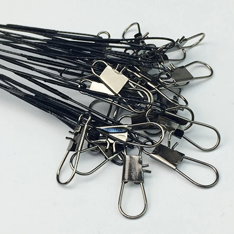 100PCS Anti Bite Steel Fishing Line Steel Wire Leader With Swivel Fishing Accessory Lead Core Leash Fishing Wire 15 20 24 30cm
100PCS Anti Bite Steel Fishing Line Steel Wire Leader With Swivel Fishing Accessory Lead Core Leash Fishing Wire 15 20 24 30cm