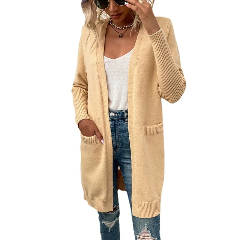 2021 Fashion Women Sweater New Autumn Casual Hot Sale V-neck Cardigan Solid Color Pocket Loose Large Size Knitted Sweater
2021 Fashion Women Sweater New Autumn Casual Hot Sale V-neck Cardigan Solid Color Pocket Loose Large Size Knitted Sweater