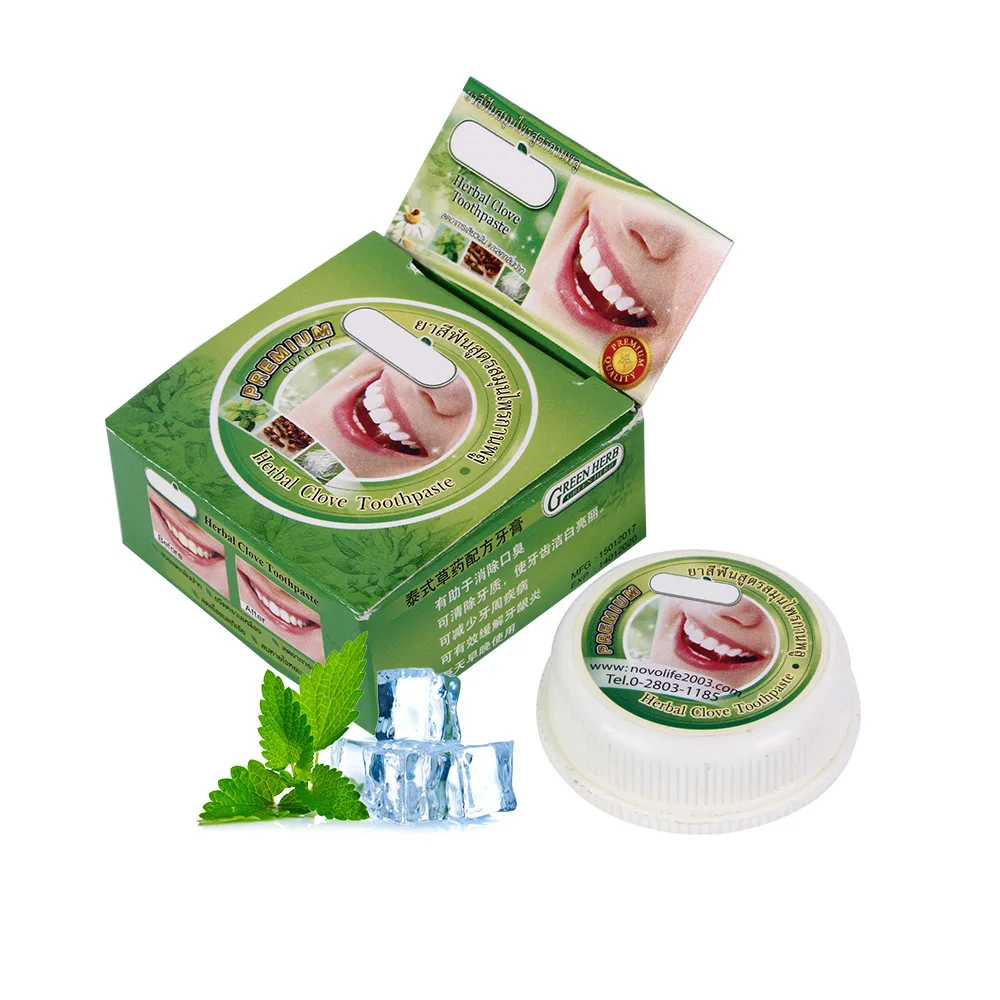 Natural Herbal Clove Thailand Toothpaste Tooth Whitening Toothpaste Dentifrice Antibacterial Tooth Paste Mint Oral Clean
Natural Herbal Clove Thailand Toothpaste Tooth Whitening Toothpaste Dentifrice Antibacterial Tooth Paste Mint Oral Clean