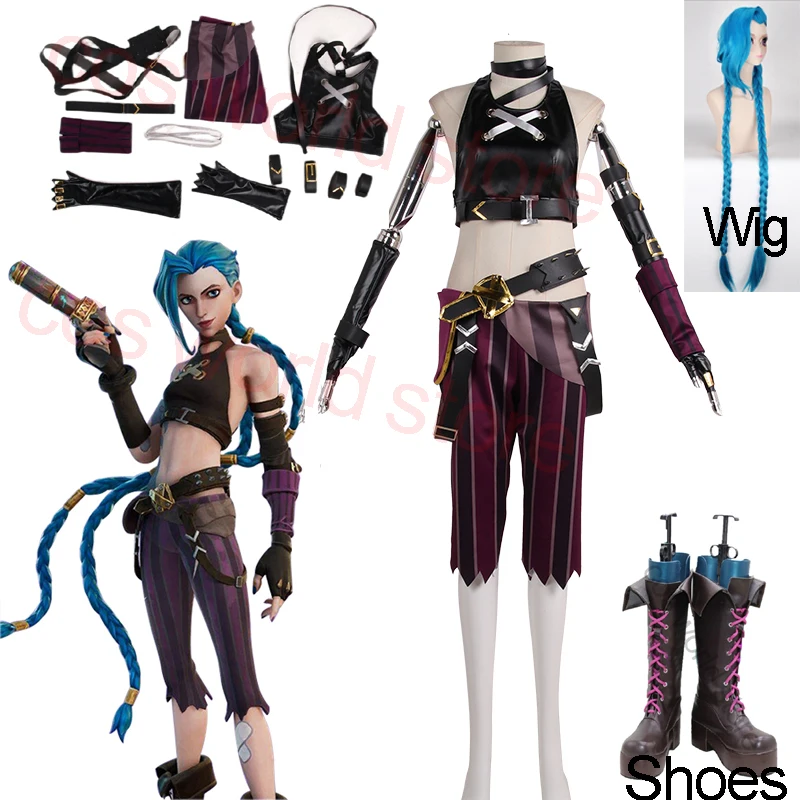 Arcane Jinx Cosplay Costume Game LoL Arcane Cosplay Jinx Cosplay Wig Shoes Sets Halloween Carnival Arcane Men Woen Sexy Suits
Arcane Jinx Cosplay Costume Game LoL Arcane Cosplay Jinx Cosplay Wig Shoes Sets Halloween Carnival Arcane Men Woen Sexy Suits
