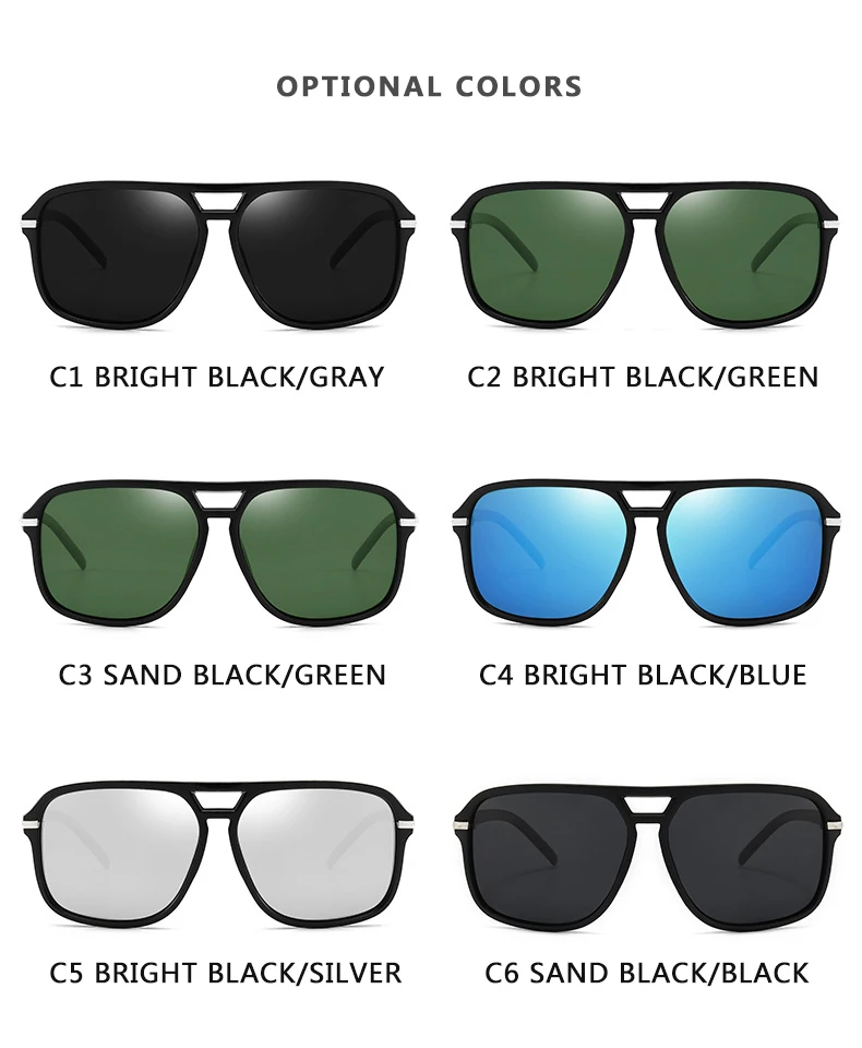 2020 Fashion Men Cool Square Style Gradient Polarized Sunglasses Driving Vintage Brand Design Cheap Sun Glasses Oculos De Sol
2020 Fashion Men Cool Square Style Gradient Polarized Sunglasses Driving Vintage Brand Design Cheap Sun Glasses Oculos De Sol