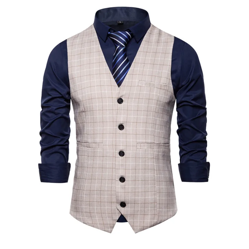Waistcoat Vest For Men Slim Fit Leisure Plaid Gentlemen Business Sleeveless Vintage
Waistcoat Vest For Men Slim Fit Leisure Plaid Gentlemen Business Sleeveless Vintage
