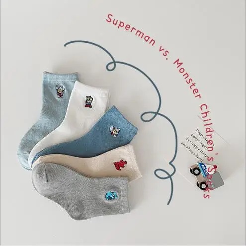 5Pairs/Lot 1-12Year 2021 spring and autumn cartoon embroidery male baby kids children's tube socks
5Pairs/Lot 1-12Year 2021 spring and autumn cartoon embroidery male baby kids children's tube socks