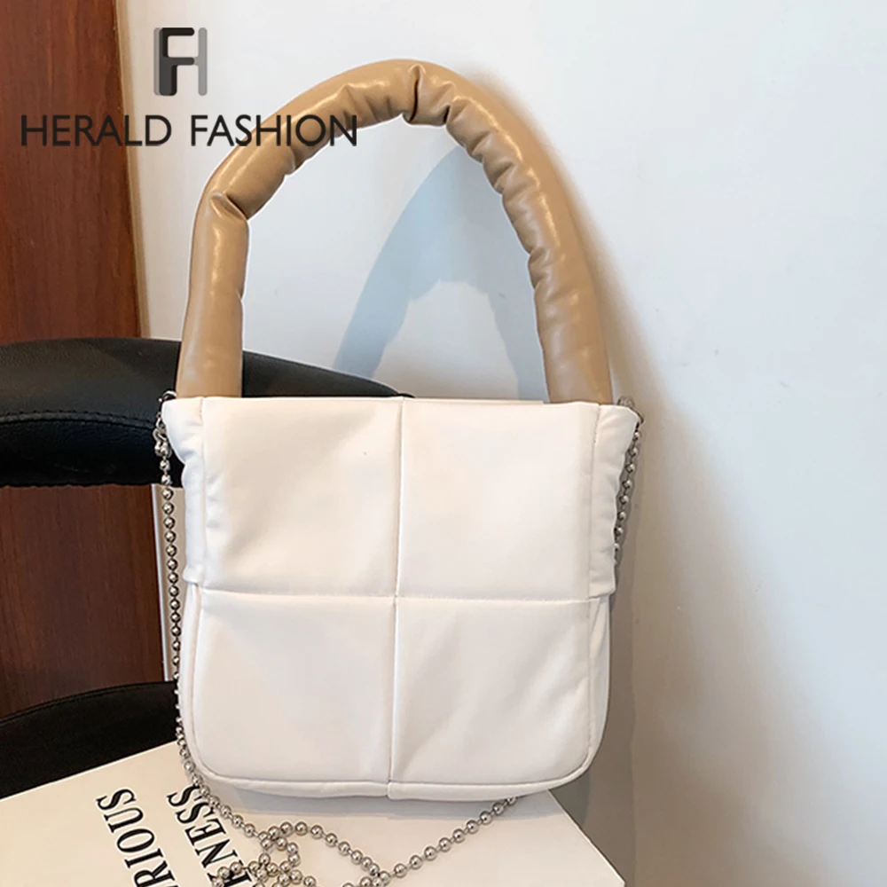 Winter Leather Handbags for Women Down Cotton Shoulder Bag Fashion Ladies Winter Air Cushion Tote Bags Casual Top-Handle Bag
Winter Leather Handbags for Women Down Cotton Shoulder Bag Fashion Ladies Winter Air Cushion Tote Bags Casual Top-Handle Bag