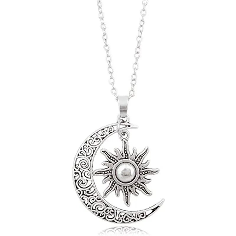 Personality Gothic Fashion Sun Moon Pendant Necklace for Women Men Lovers Couple Rock Punk Vintage Sunflower Unisex Necklace
Personality Gothic Fashion Sun Moon Pendant Necklace for Women Men Lovers Couple Rock Punk Vintage Sunflower Unisex Necklace