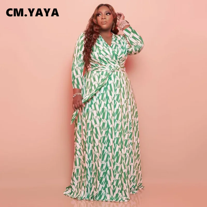 Женское платье макси с принтом CM.YAYA, Длинное свободное платье-трапеция с V-образным вырезом, длинными рукавами и поясом, большие размеры, осе...
Женское платье макси с принтом CM.YAYA, Длинное свободное платье-трапеция с V-образным вырезом, длинными рукавами и поясом, большие размеры, осе...