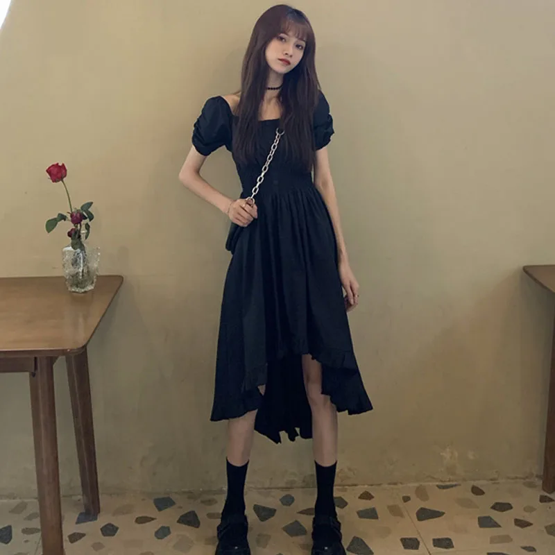 2021 New Japanese Summer Design Sweet V-Neck Dress Mid-Length Waist Square Collar Lolita Gothic Dress Renaissance Fairy 
2021 New Japanese Summer Design Sweet V-Neck Dress Mid-Length Waist Square Collar Lolita Gothic Dress Renaissance Fairy