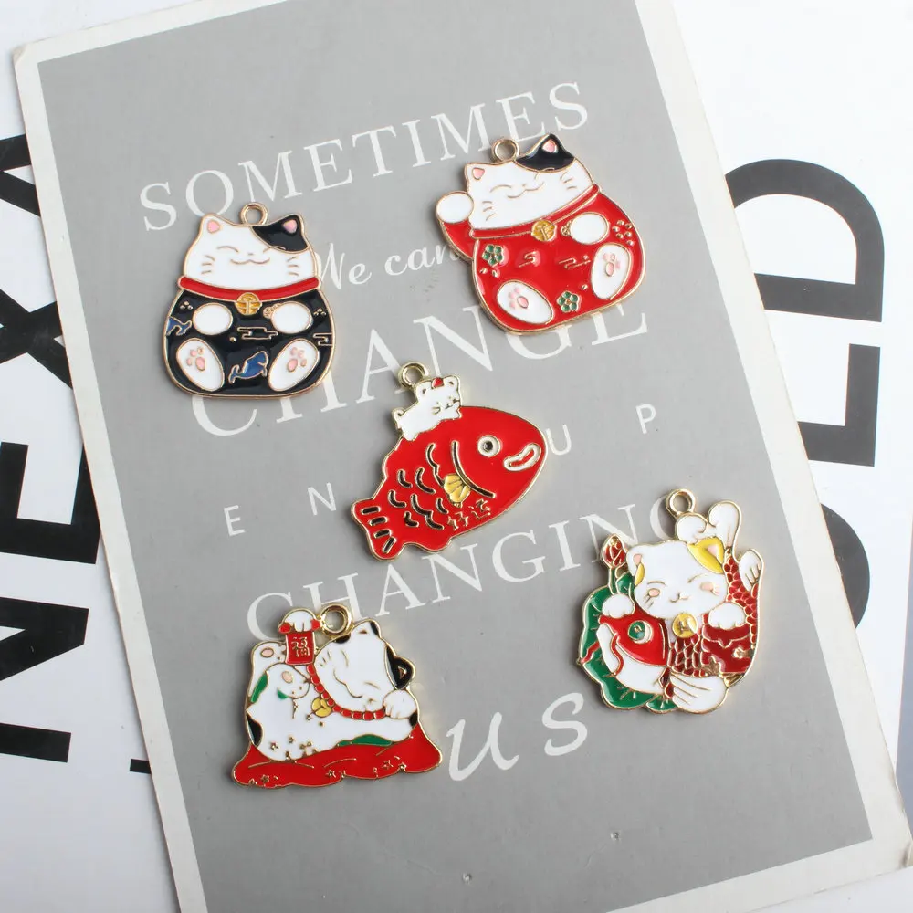 10pcs enamel red carp lucky cat charms for jewelry making and crafting charm fashion earring pendant necklace charms diy finding
10pcs enamel red carp lucky cat charms for jewelry making and crafting charm fashion earring pendant necklace charms diy finding
