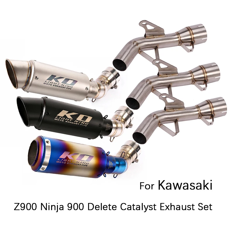 Delete Catalyst Exhaust Set for Kawasaki Z900 Ninja 900 Motorcycle Exhaust Pipe 2 Mid Link Pipe Slip On 51mm Escape No DB Killer
Delete Catalyst Exhaust Set for Kawasaki Z900 Ninja 900 Motorcycle Exhaust Pipe 2 Mid Link Pipe Slip On 51mm Escape No DB Killer