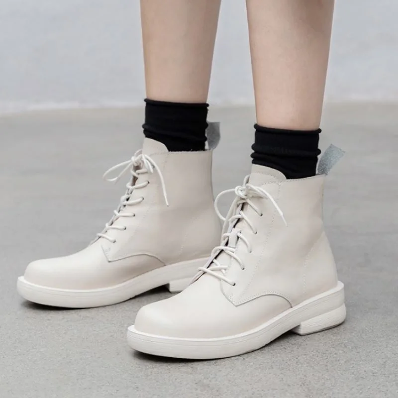 TAOFFEN Women Ankle Boots Genuine Leather Woman Short Boots Fashion Casual Woman Shoes Daily Footwear Size 34-39
TAOFFEN Women Ankle Boots Genuine Leather Woman Short Boots Fashion Casual Woman Shoes Daily Footwear Size 34-39