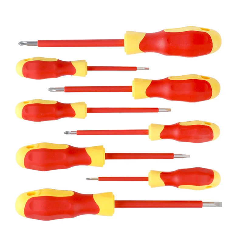 8pc/set Electrician Screwdriver Set Insulation Magnetic Cross Slotted CR-V Screw Driver Phillips Insulated Screwdriver Hand Tool
8pc/set Electrician Screwdriver Set Insulation Magnetic Cross Slotted CR-V Screw Driver Phillips Insulated Screwdriver Hand Tool