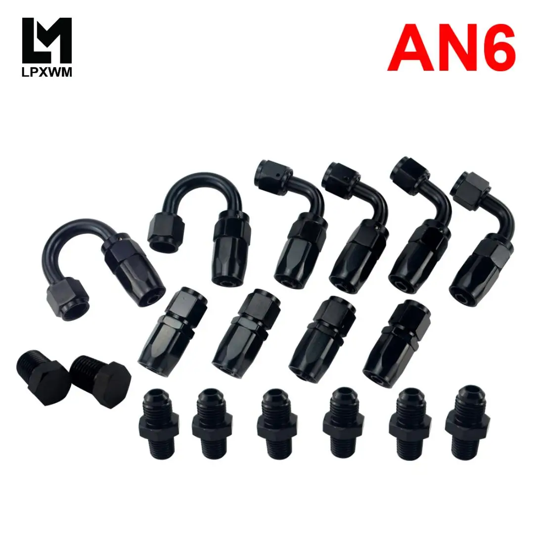LPXWM- 6 AN AN-6 Straight / 90 /180 Degree Aluminum Swivel Hose End Fitting Adapter Oil Fuel Line + NPT PLUG LPXWM-SL10NPT-BK
LPXWM- 6 AN AN-6 Straight / 90 /180 Degree Aluminum Swivel Hose End Fitting Adapter Oil Fuel Line + NPT PLUG LPXWM-SL10NPT-BK