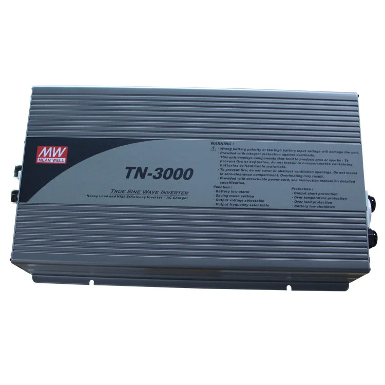 Meanwell 3000 Watt Inverter TN-3000-212B 3000W 12V 220V DC AC Pure Sine Wave Power Inverter with Charger
Meanwell 3000 Watt Inverter TN-3000-212B 3000W 12V 220V DC AC Pure Sine Wave Power Inverter with Charger