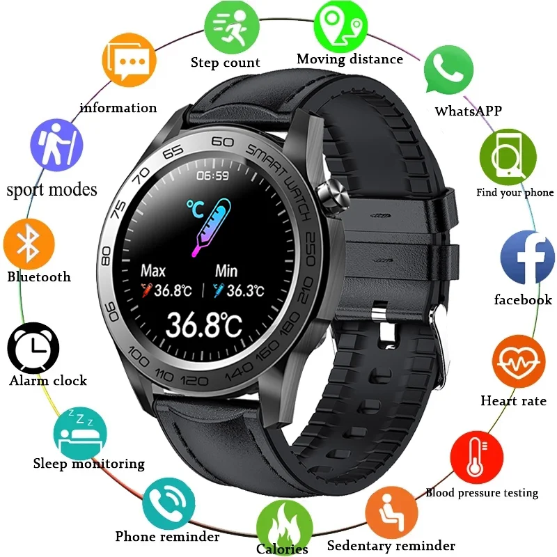 2021 Smart Watch Men GPS Track Recording Sport Fitness Tracker Temperature Monitor Heart Rate Smartwatch For Huawei Xiaomi Phone
2021 Smart Watch Men GPS Track Recording Sport Fitness Tracker Temperature Monitor Heart Rate Smartwatch For Huawei Xiaomi Phone