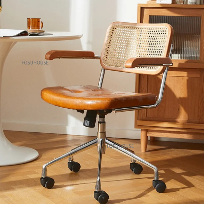Rattan Office Chair Simple Nordic Home Study Lift Swivel Pulley Armchair Simple Modern Bedroom Furniture Computer Gaming Chairs
Rattan Office Chair Simple Nordic Home Study Lift Swivel Pulley Armchair Simple Modern Bedroom Furniture Computer Gaming Chairs