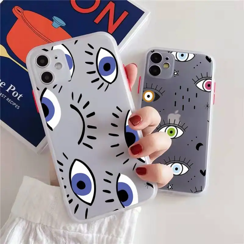 Lucky blue evil Eyes Phone Case matte transparent For iphone 7 8 11 12 plus mini x xs xr pro max cover
Lucky blue evil Eyes Phone Case matte transparent For iphone 7 8 11 12 plus mini x xs xr pro max cover