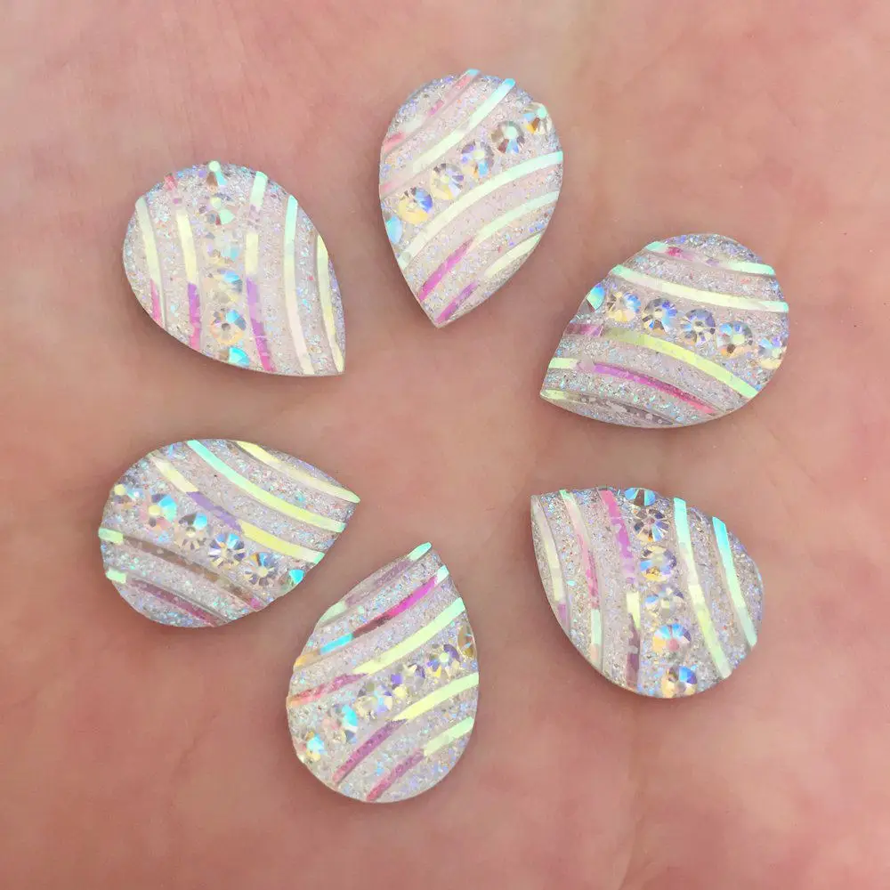 BOLIAO 30Pcs 10mm*13mm Water Drop Shape Resin Flat Back Glue on Bags/Earring Accessories Decoration Craft DIY R262
BOLIAO 30Pcs 10mm*13mm Water Drop Shape Resin Flat Back Glue on Bags/Earring Accessories Decoration Craft DIY R262