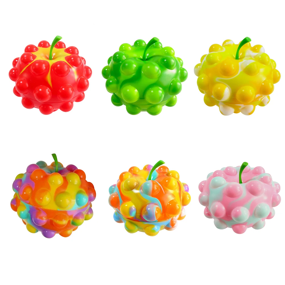 Silicone Bubble Stress Balls Toy Apple Shape Soft Emotional Venting Elastic Stretchy Decompression Vent Toy for Kid Adult
Silicone Bubble Stress Balls Toy Apple Shape Soft Emotional Venting Elastic Stretchy Decompression Vent Toy for Kid Adult