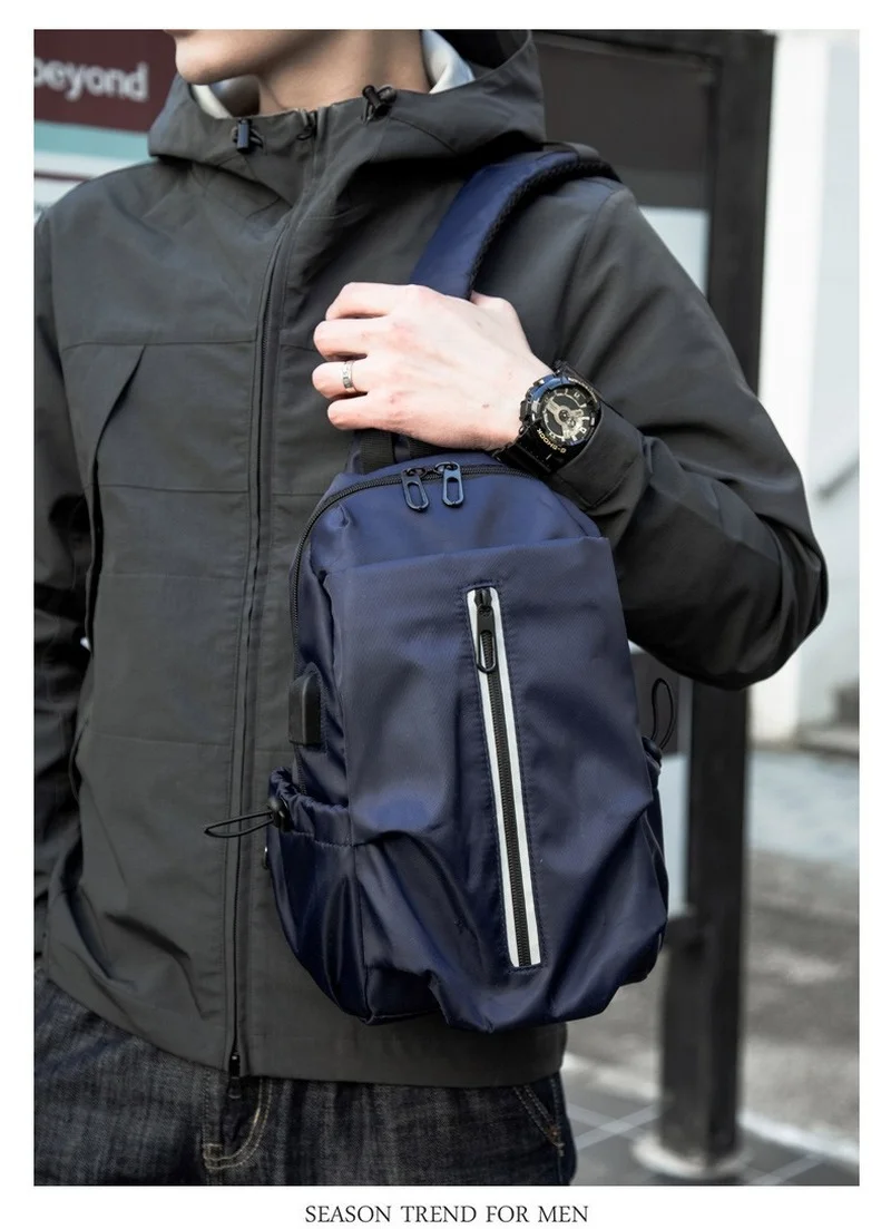 Lute Cross Bags Men 2021 USB Interface Waterproof Hard Wearing Portable Large Capacity Short Trip Oxford Chest Bag Sling Bag
Lute Cross Bags Men 2021 USB Interface Waterproof Hard Wearing Portable Large Capacity Short Trip Oxford Chest Bag Sling Bag