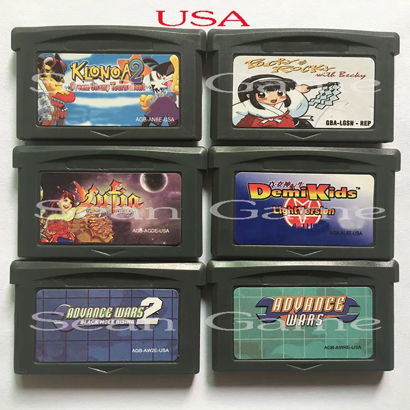 32 битная американская видеокамера игровая карта картридж Klonoa 2/Rocky с Becky/Lufia