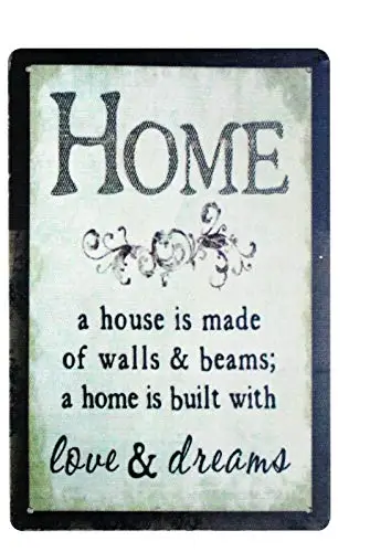 Home Love Dreams Tin Metal Sign Home & Decor 12x8 Inches
Home Love Dreams Tin Metal Sign Home & Decor 12x8 Inches