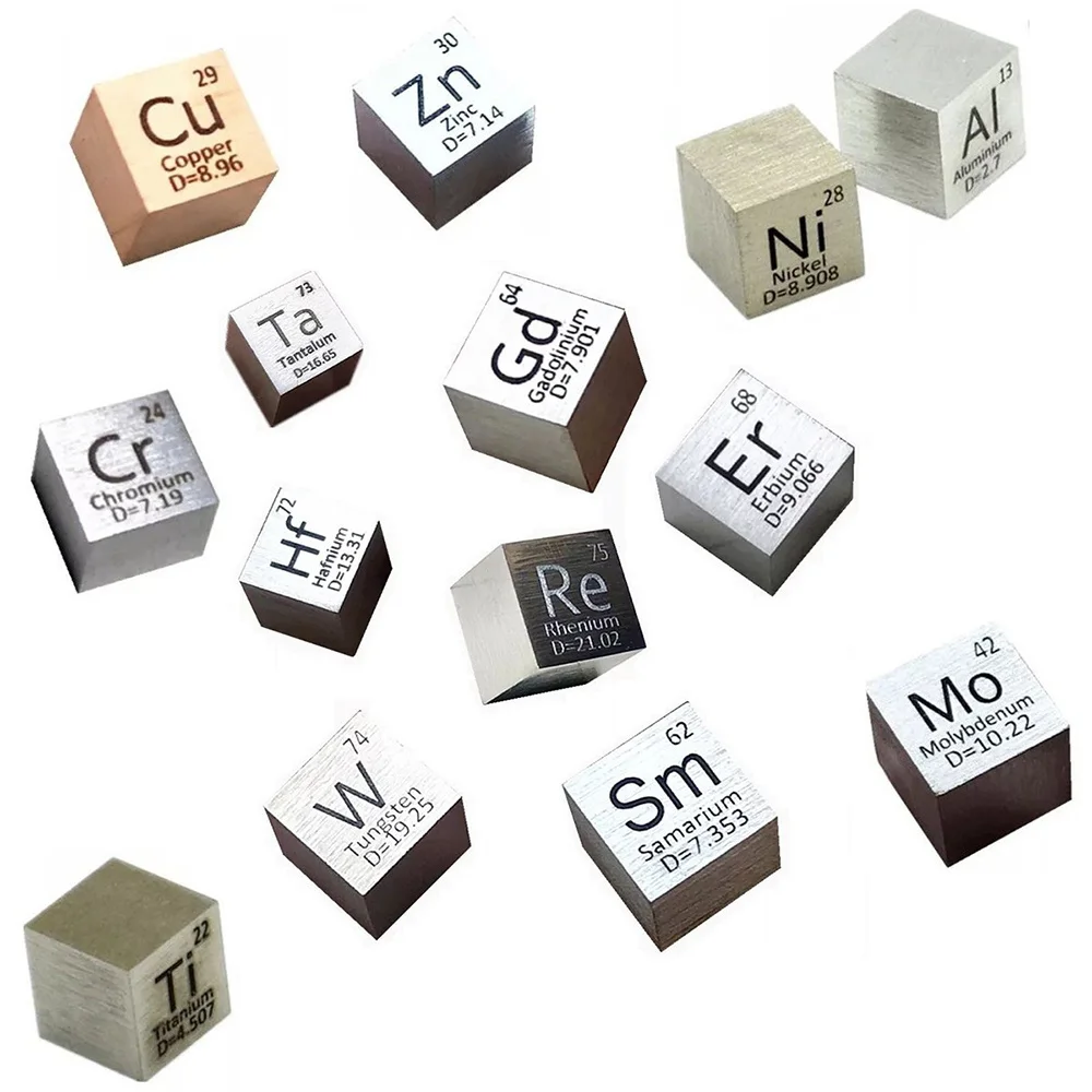 Metal Elements 10mm Cube Indium Bismuth Nickel Carbon Titanium Gadolinium Copper Vanadium Iron Zinc Tin Tungsten Samarium
Metal Elements 10mm Cube Indium Bismuth Nickel Carbon Titanium Gadolinium Copper Vanadium Iron Zinc Tin Tungsten Samarium