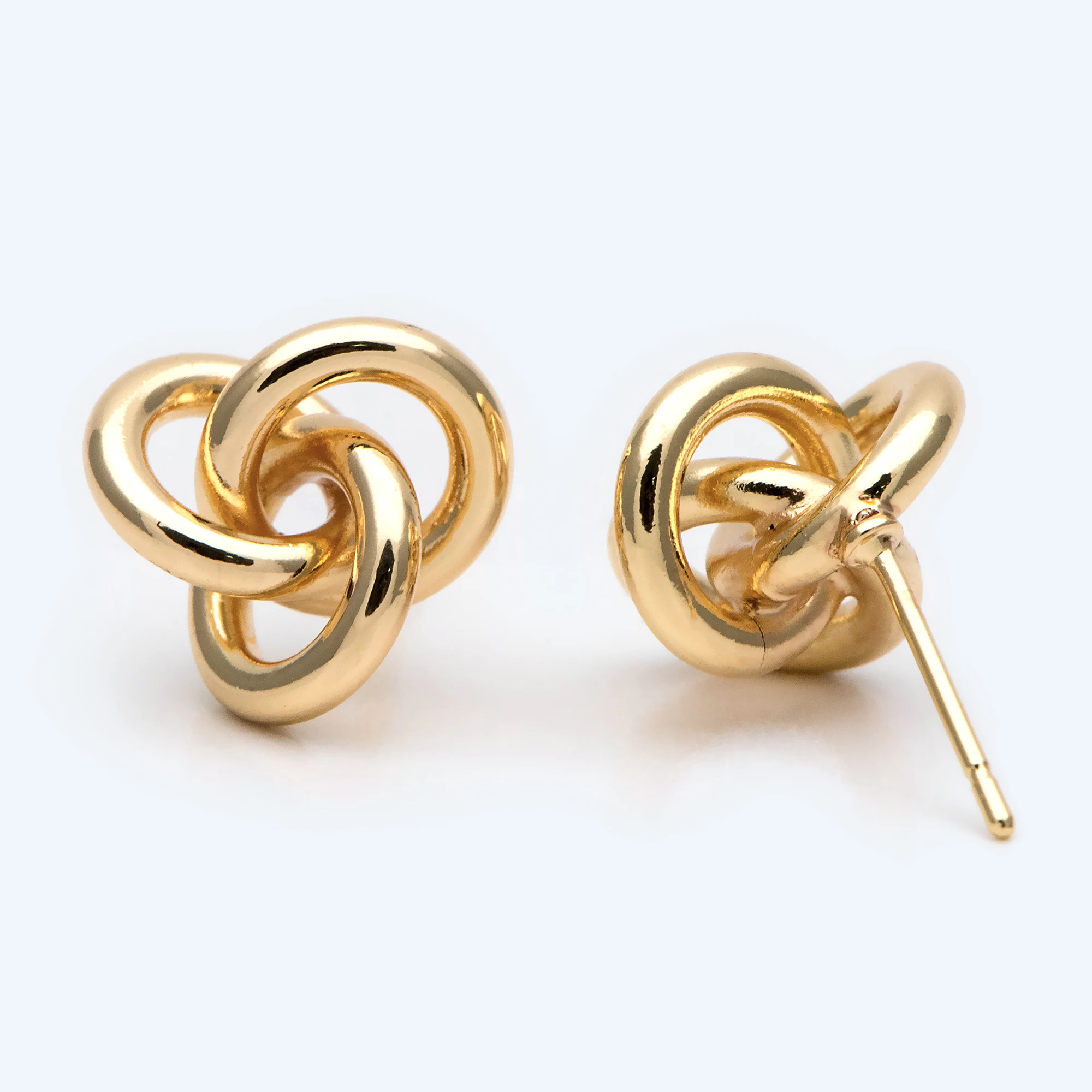 

10pcs Gold Minimalist Knot Earrings, Geometric Flower Earring Studs (GB-2260)