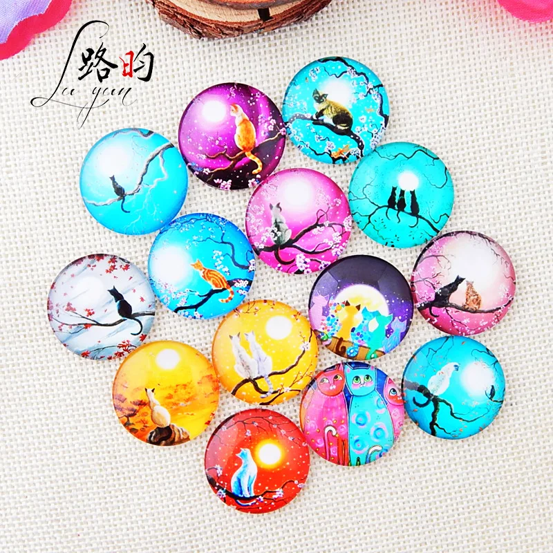 Wholesale 10 Pcs Mix Cat Pattern Round Glass Cabochon Necklace Bracelet DIY Glass Patch Dome Flat Back Jewelry Findings
Wholesale 10 Pcs Mix Cat Pattern Round Glass Cabochon Necklace Bracelet DIY Glass Patch Dome Flat Back Jewelry Findings