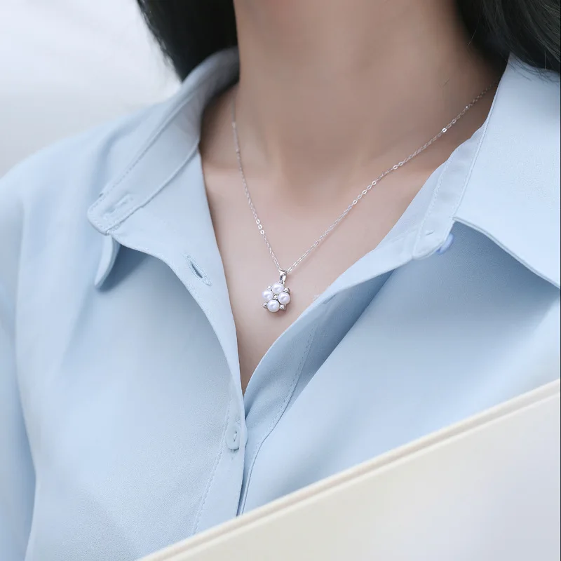 BOEYCJR 925 Silver Freshwater pearl Moissanite VVS1 Elegant Wedding Pendant Necklace for Women Gift
BOEYCJR 925 Silver Freshwater pearl Moissanite VVS1 Elegant Wedding Pendant Necklace for Women Gift